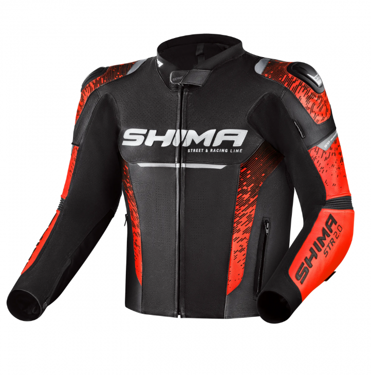 Кожено мото яке SHIMA STR 2.0 BRIGHT RED